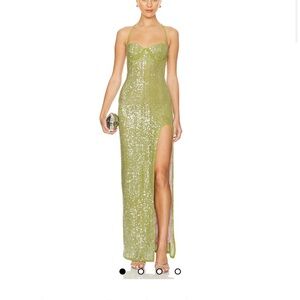 RARE Brihante Sequin Maxi Dress | Camila Coelho | Size: S | Color: Island Green